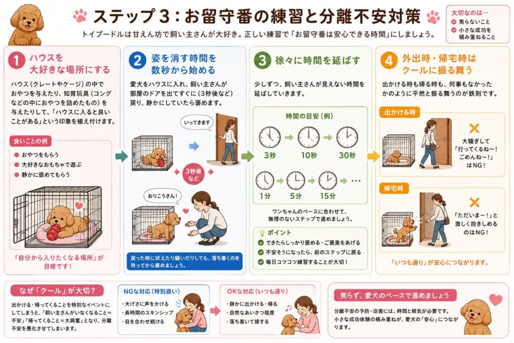 愛犬のお留守番の練習