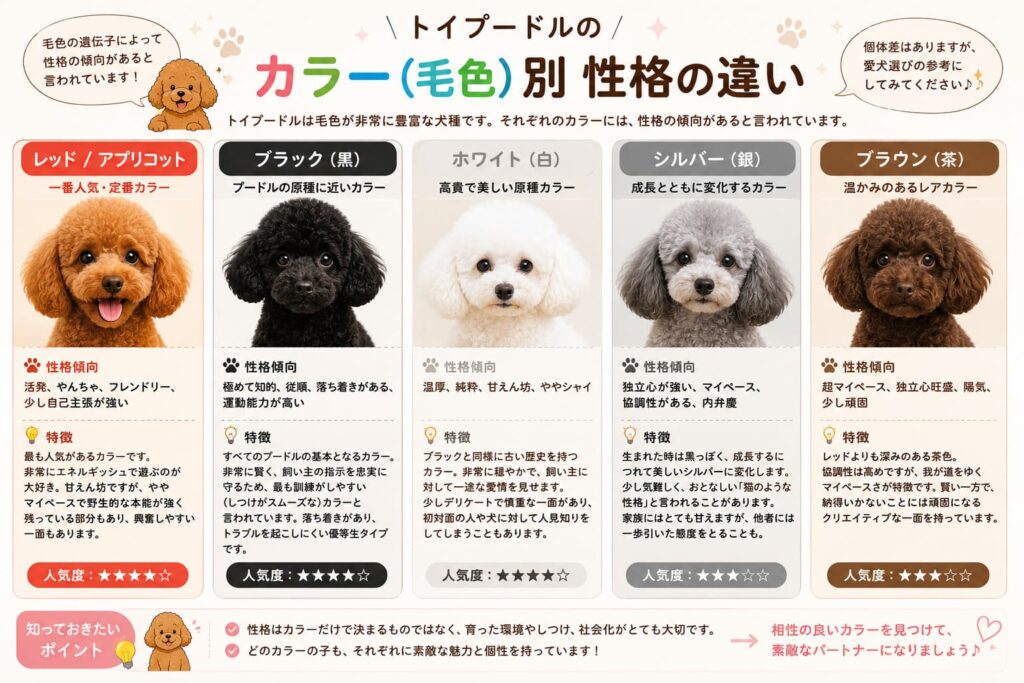 トイプードルのカラー
