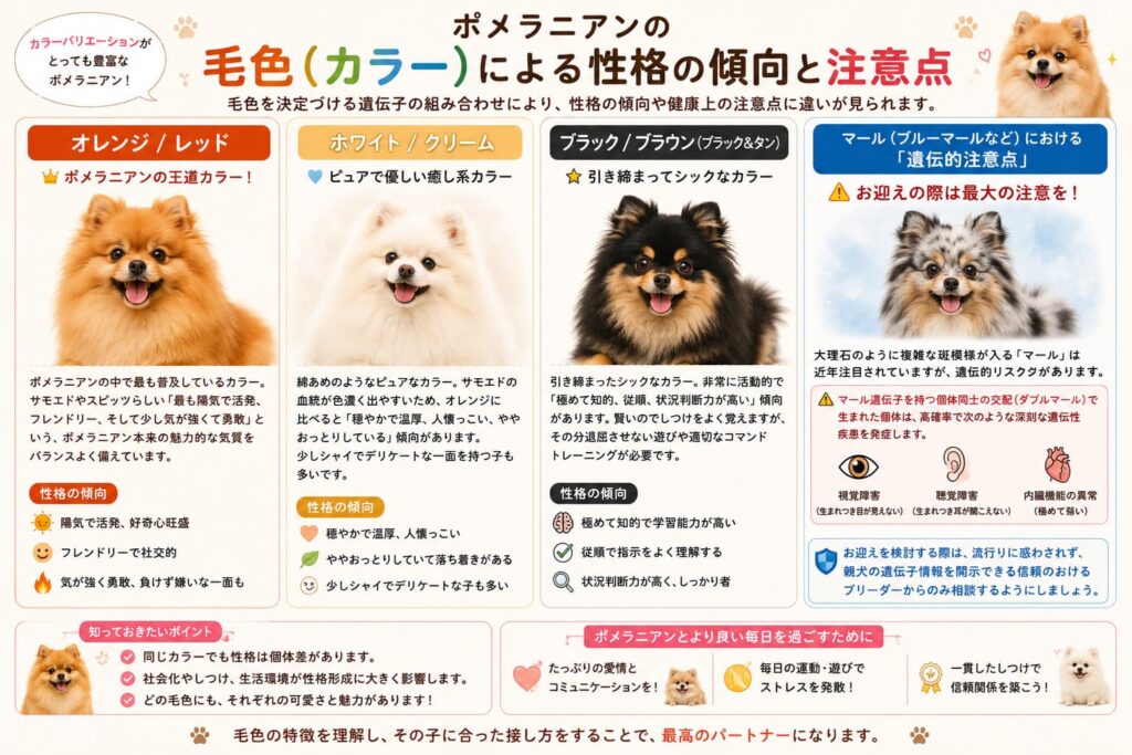 ポメラニアンの毛色