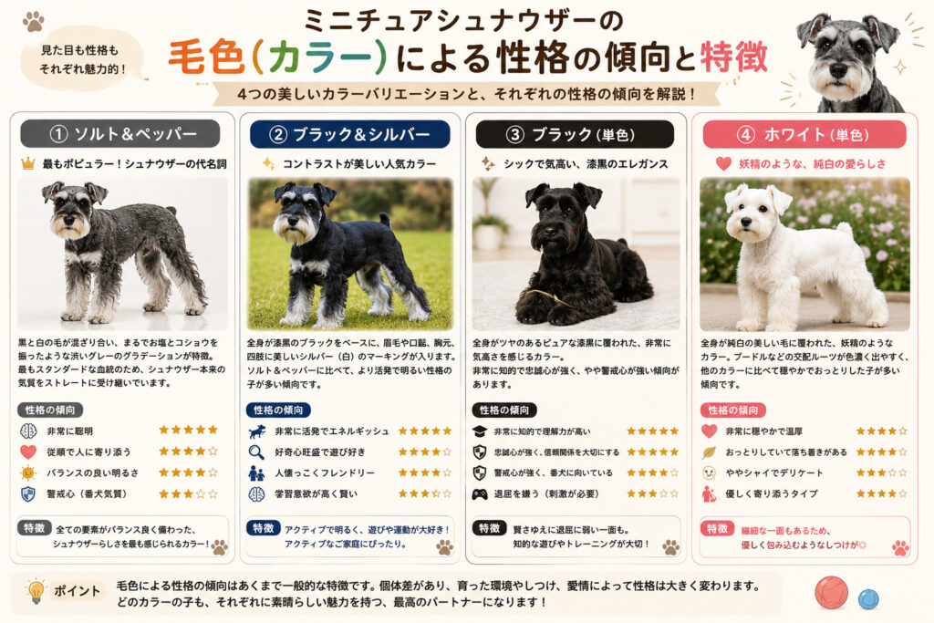 ミニチュアシュナウザーのカラー