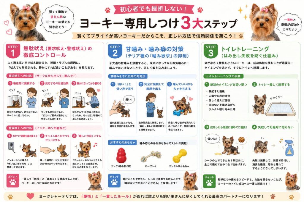 ヨークシャテリアのしつけ