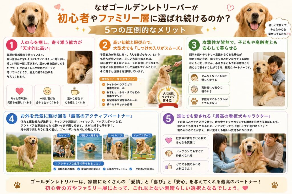 ゴールデンレトリーバーが選ばれる理由