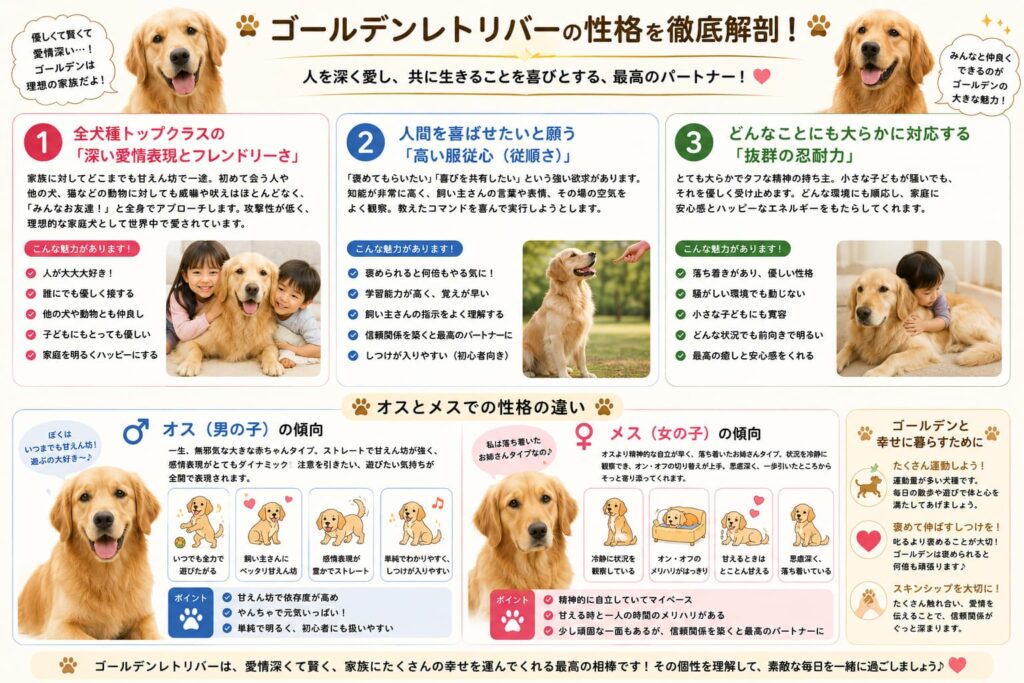 ゴールデンレトリバーの性格