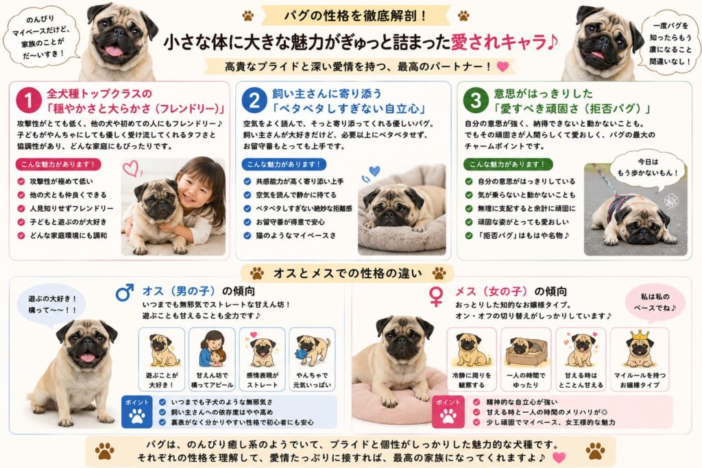パグの性格について