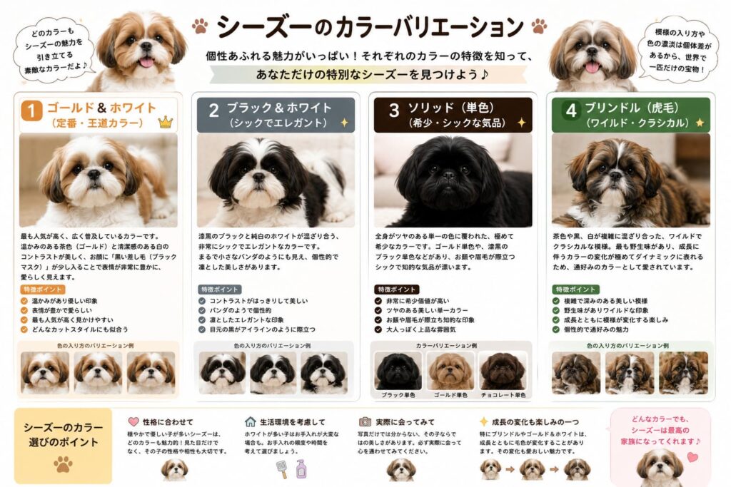 シーズーのカラー