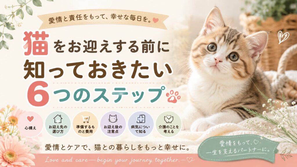 猫をお迎えする前に知っておきたい6ステップ