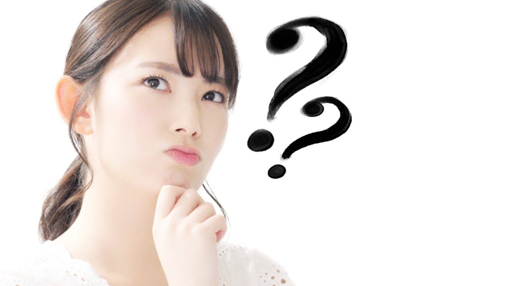 女性が疑問を考えている