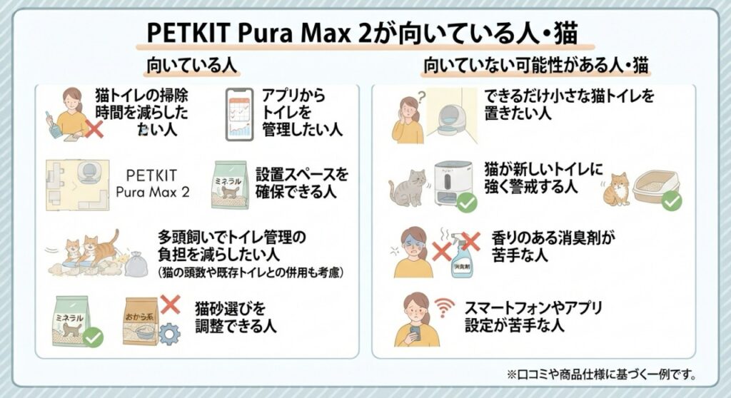 PETKIT Pura Max 2が向いている人・猫