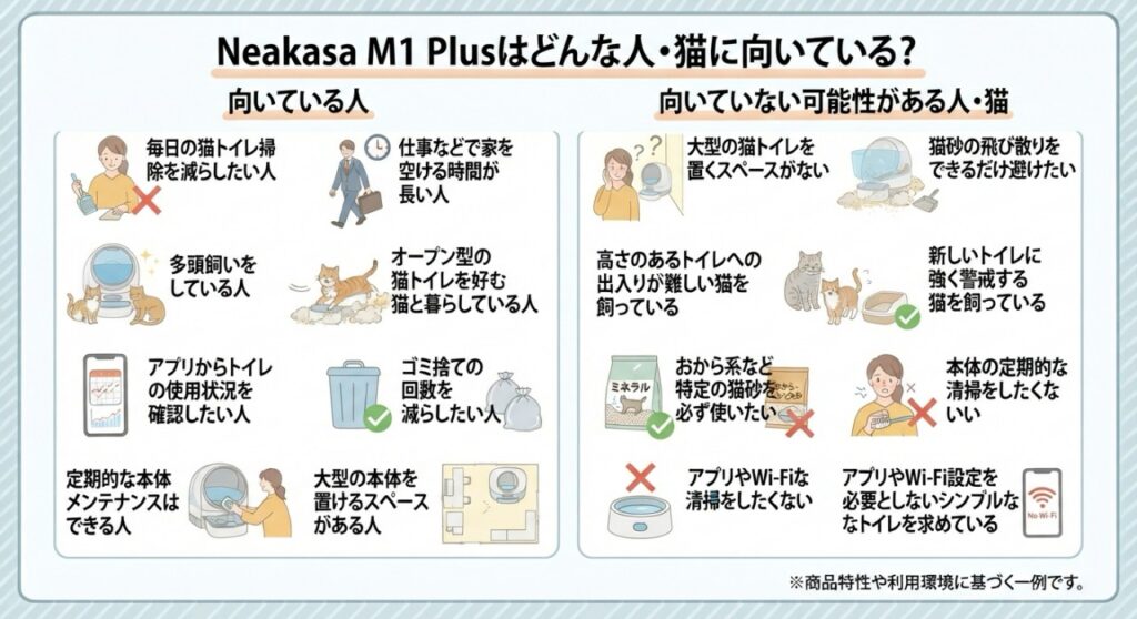 Neakasa M1 Plusどんな人に向いているの?