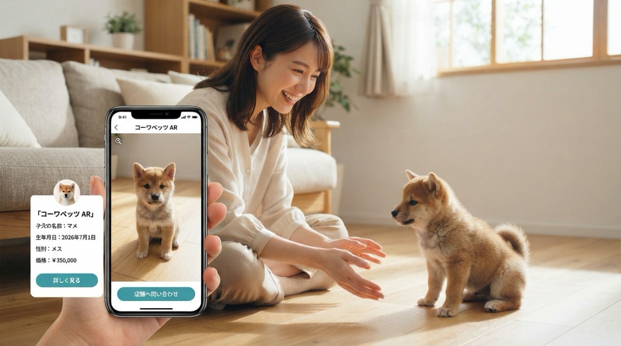 仔犬・仔猫に“おうちで会える”WebAR体験アイキャッチ