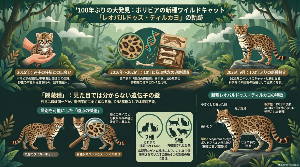ボリビアの新種ワイルドキャットの軌跡