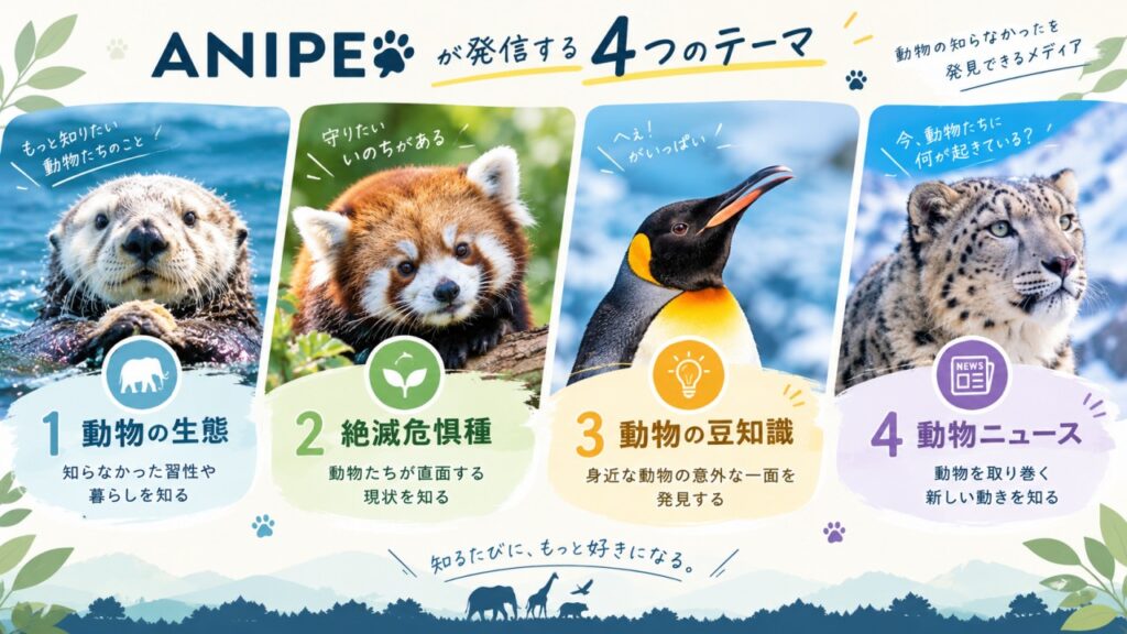 動物を知る4つのテーマ